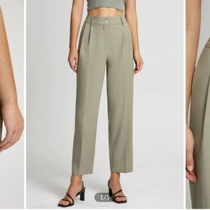 Cropped Mid Rise Straight Leg Trousers - Commense Brand